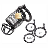 Caged Dragon Male Chastity Device Black